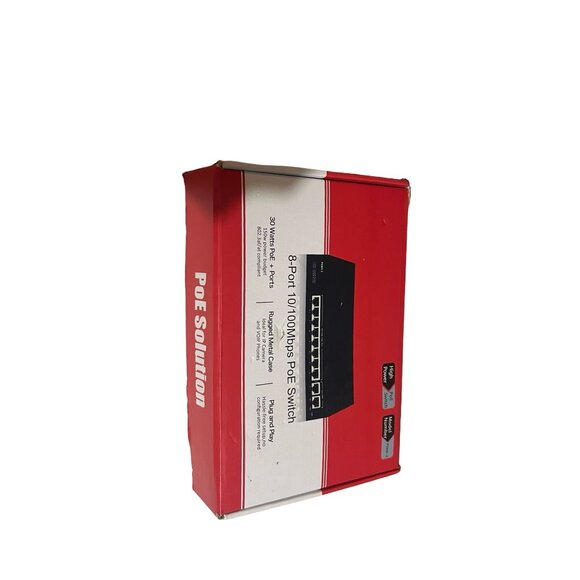 8-Port 10/100/1000Mbps PoE Switch With Power Adapter ( open box) - Picture 2 of 3